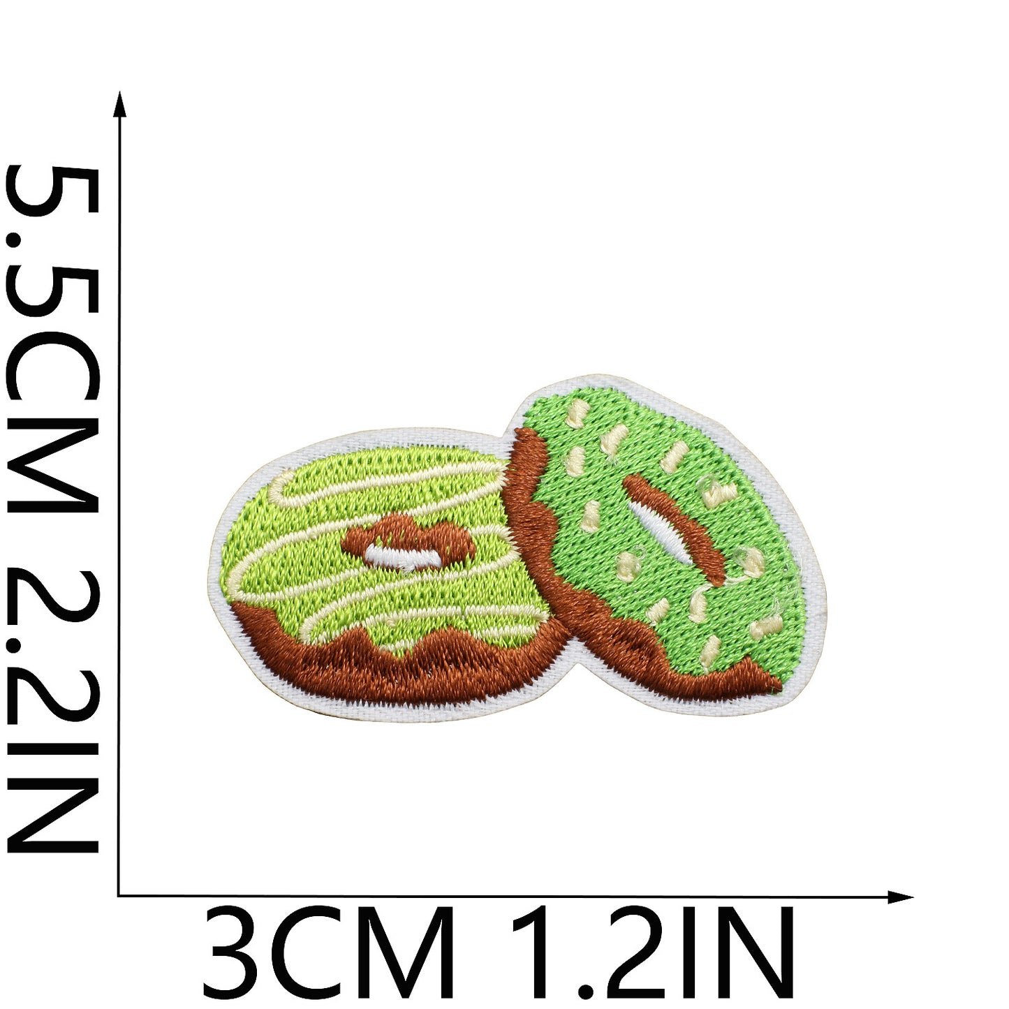 Iron-on Cute Matcha Tiramisu Dessert Embroidered Patch