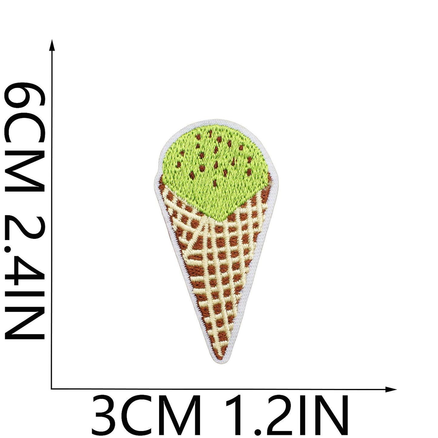 Iron-on Cute Matcha Tiramisu Dessert Embroidered Patch