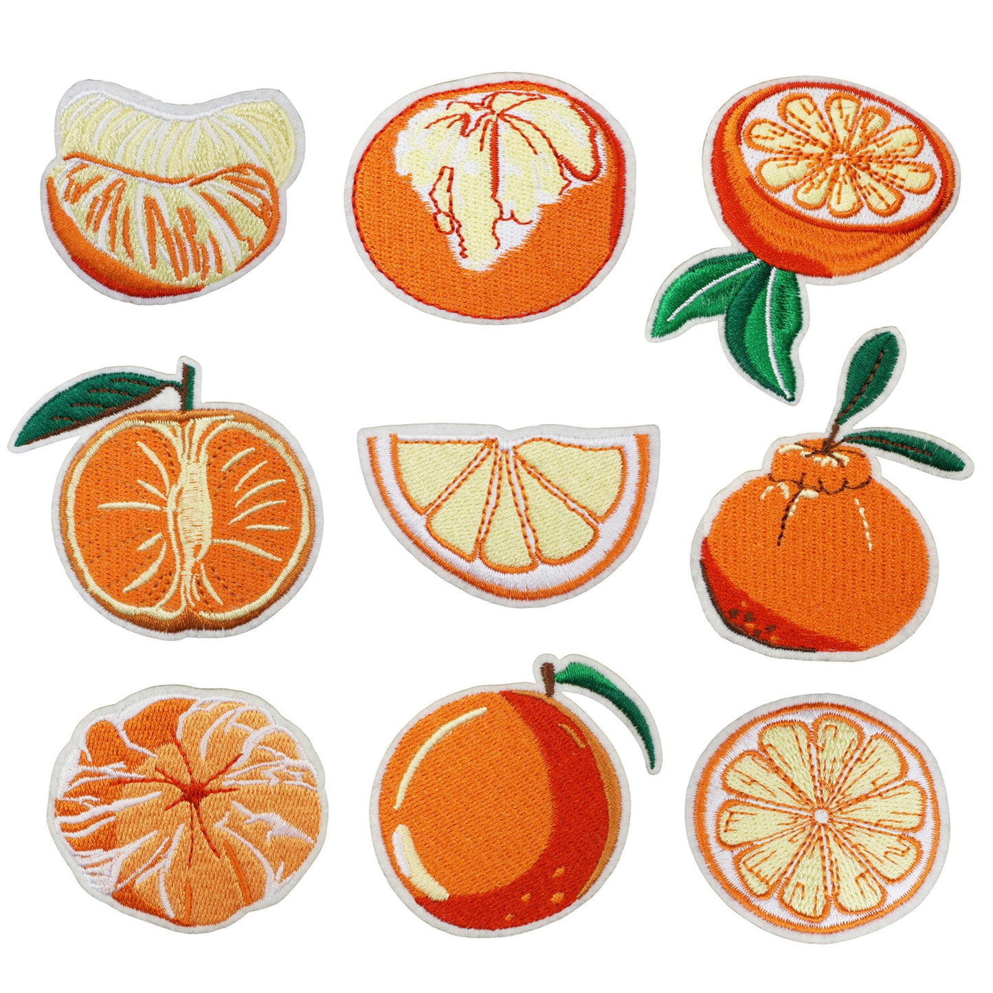 Iron-on Cute Orange Embroidered Patch