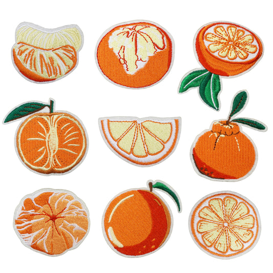 Iron-on Cute Orange Embroidered Patch