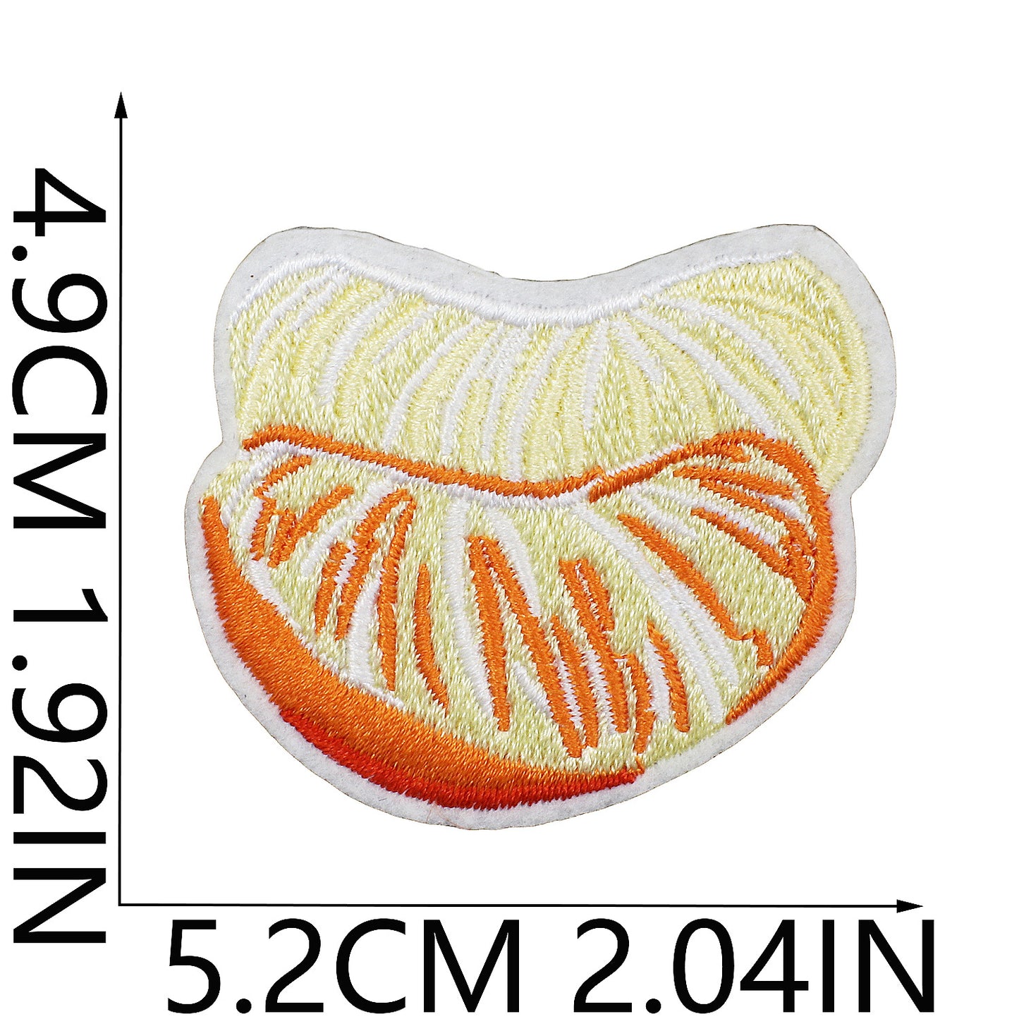 Iron-on Cute Orange Embroidered Patch