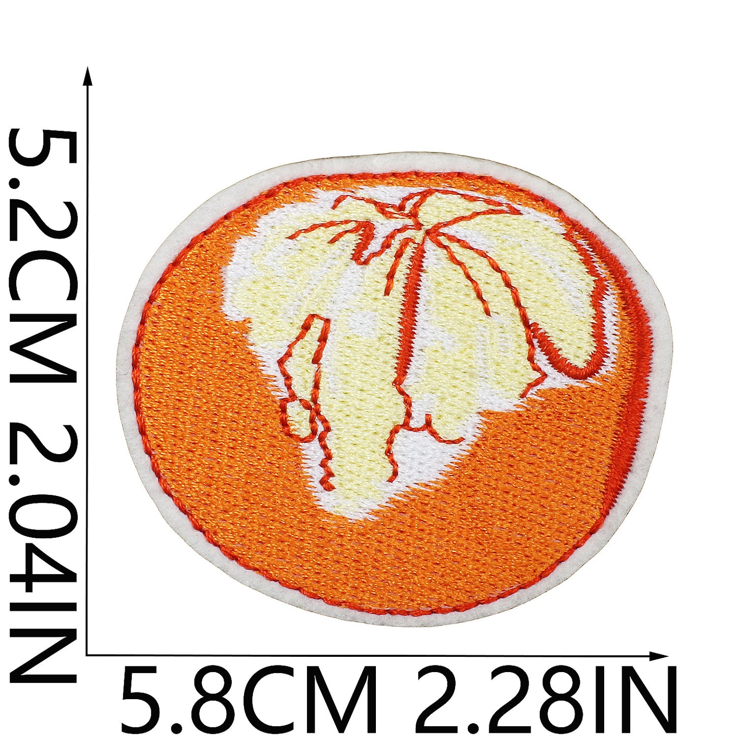 Iron-on Cute Orange Embroidered Patch