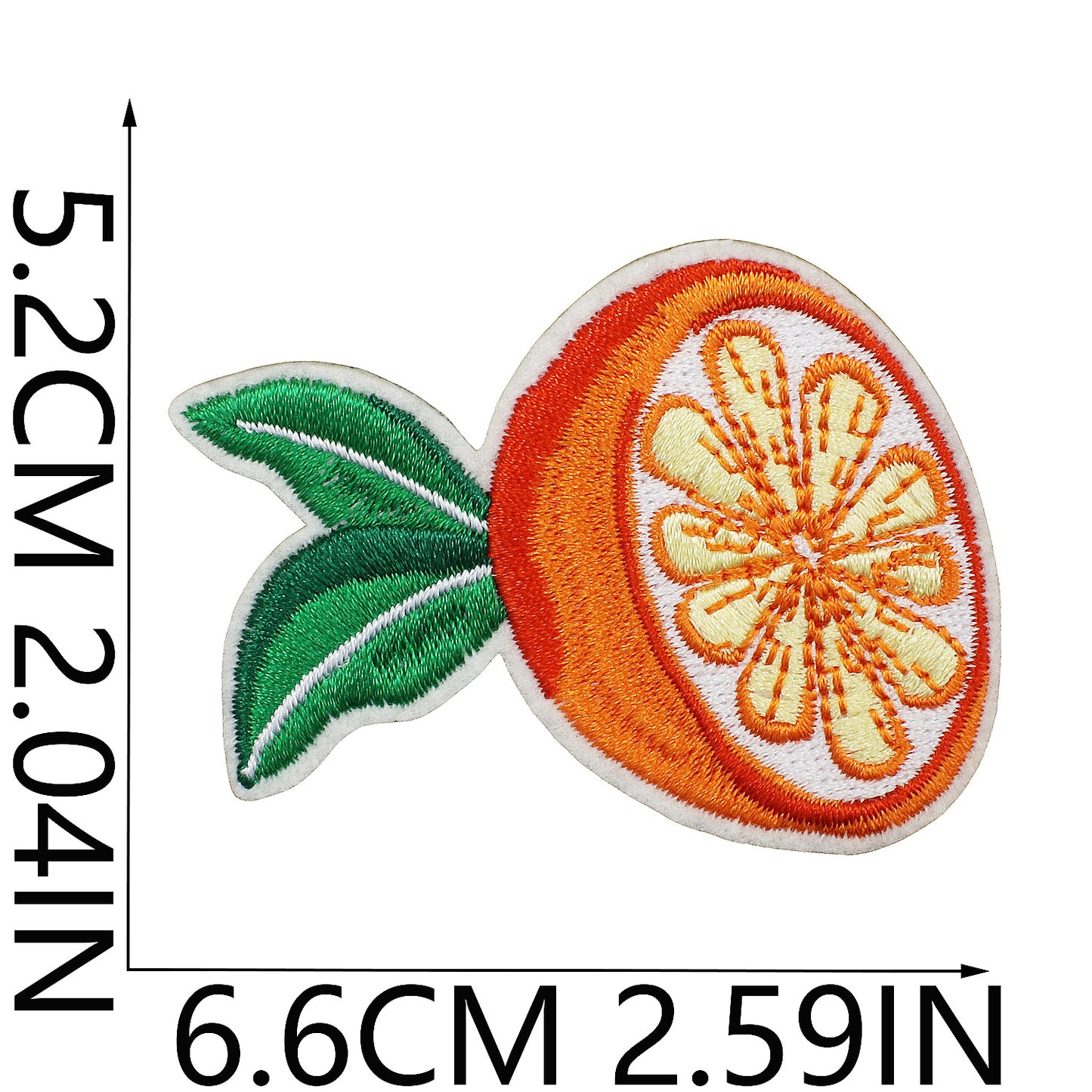 Iron-on Cute Orange Embroidered Patch