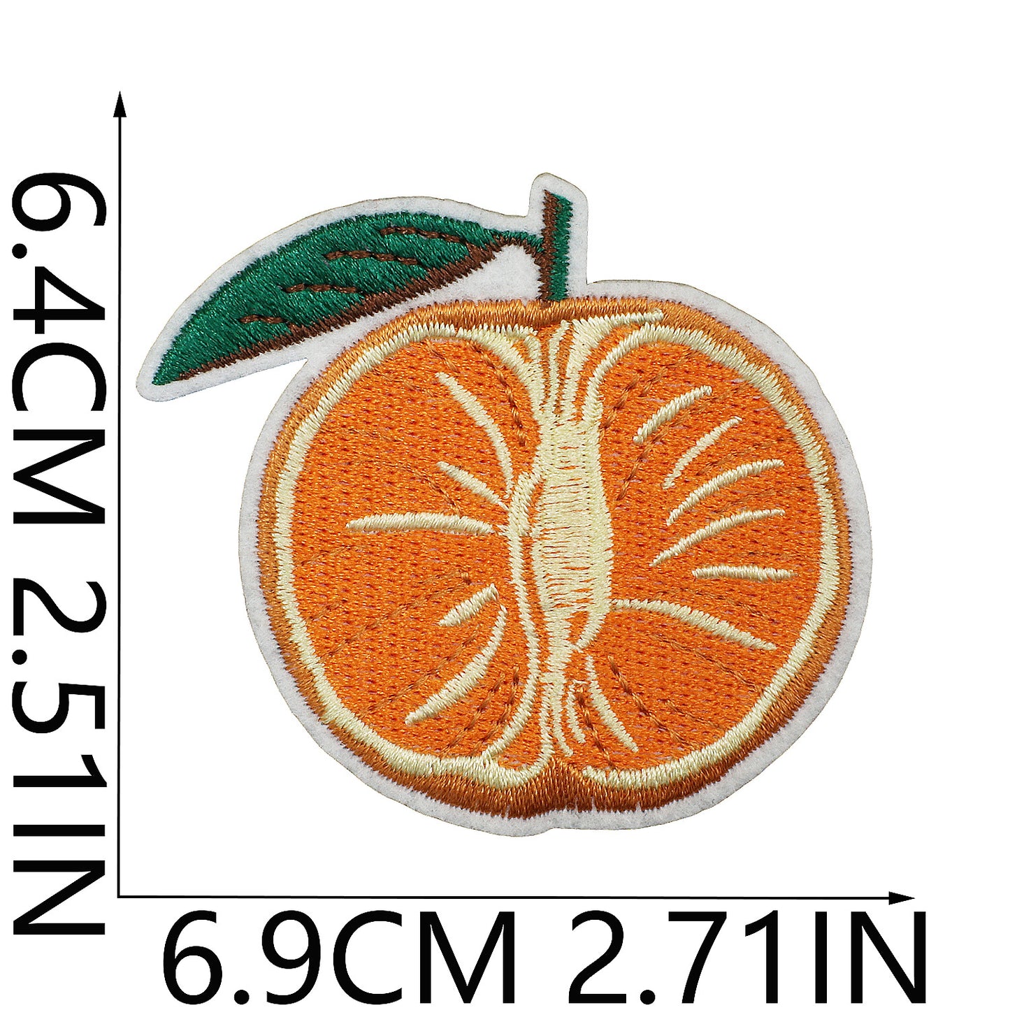 Iron-on Cute Orange Embroidered Patch