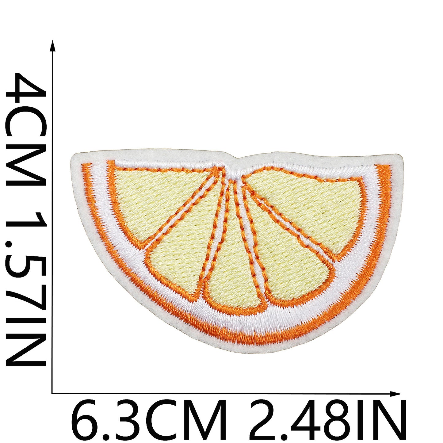 Iron-on Cute Orange Embroidered Patch