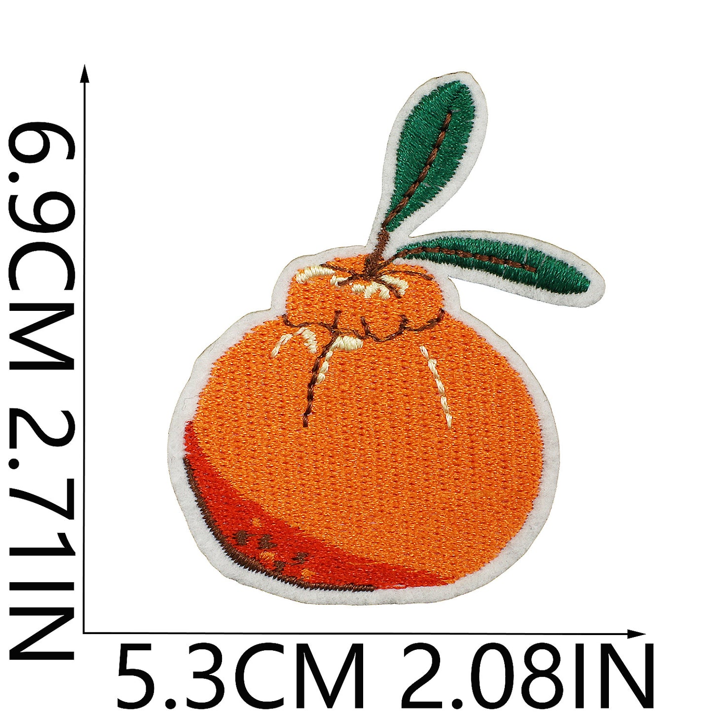 Iron-on Cute Orange Embroidered Patch