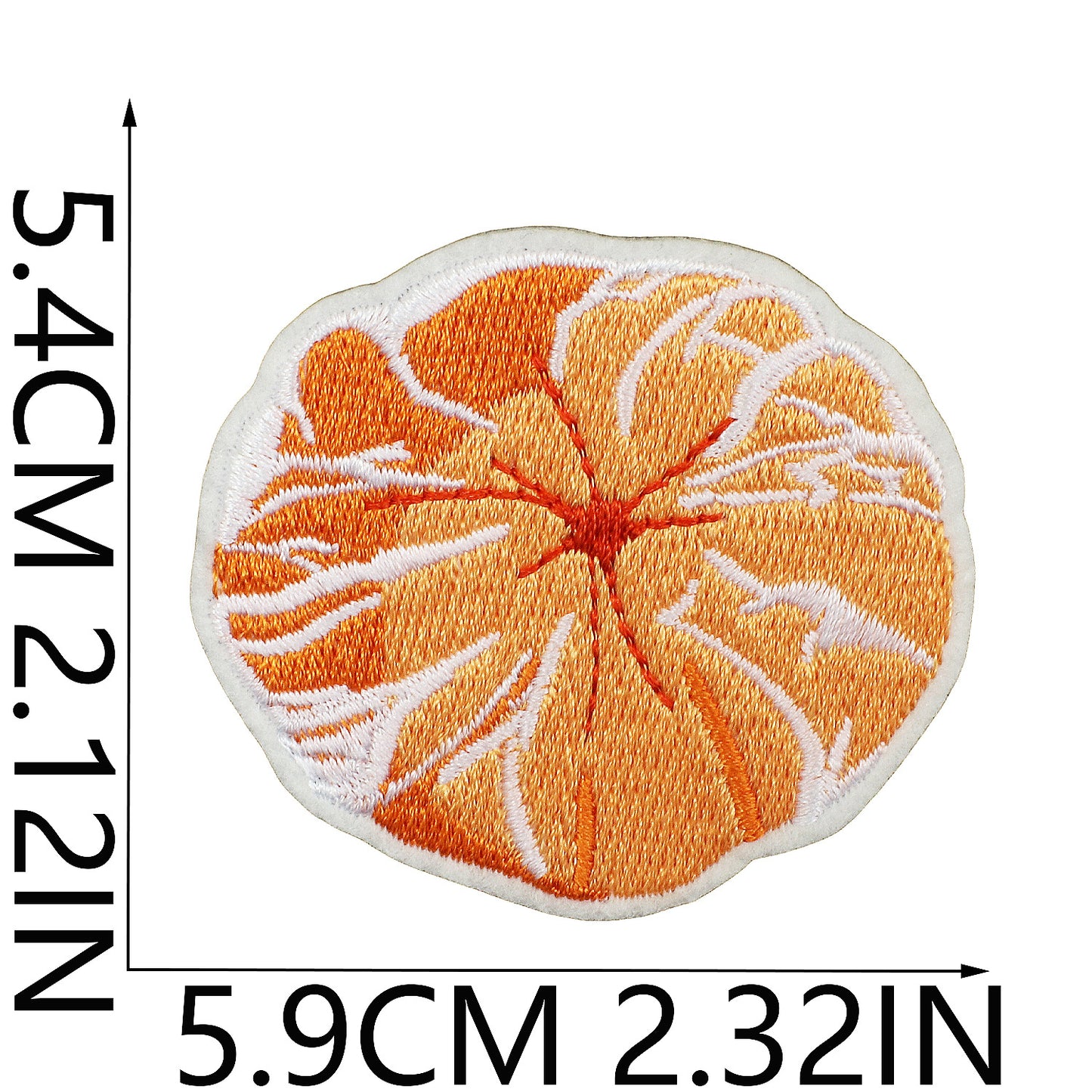 Iron-on Cute Orange Embroidered Patch