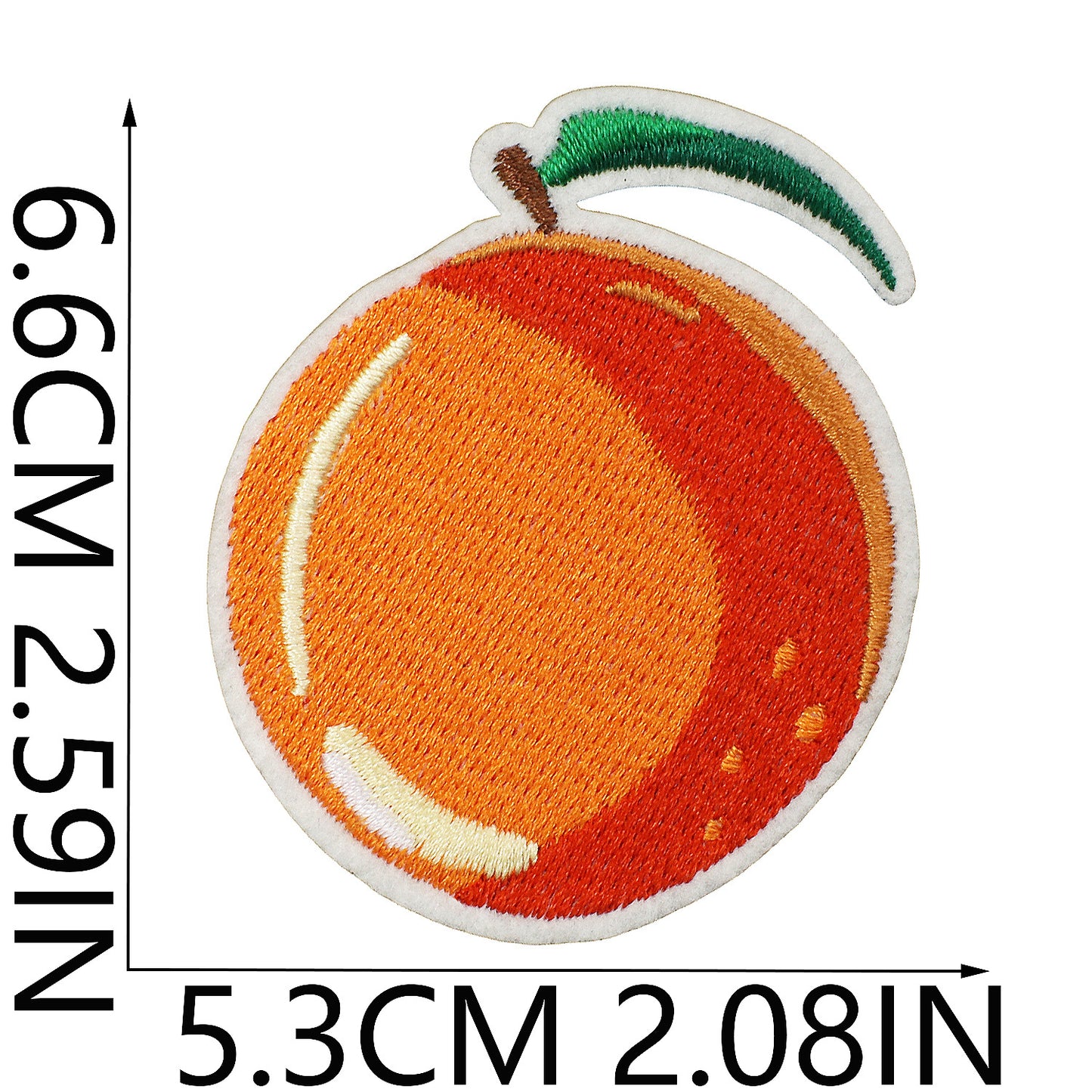 Iron-on Cute Orange Embroidered Patch