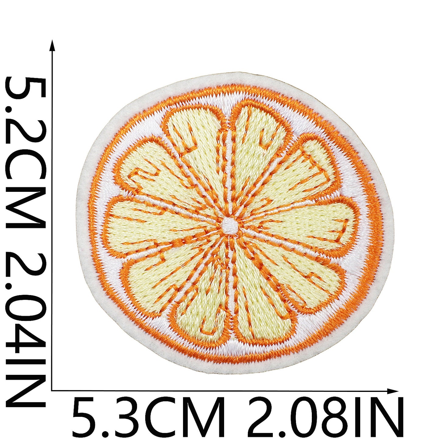 Iron-on Cute Orange Embroidered Patch