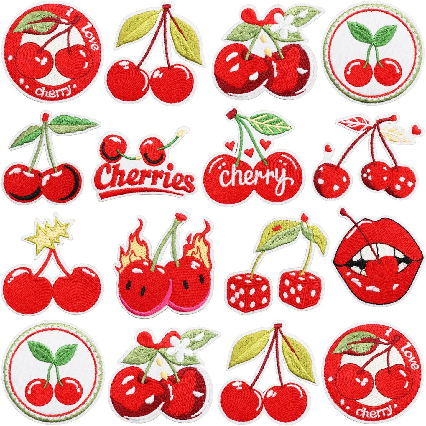 Iron-on Cute Cherry Embroidered Patch