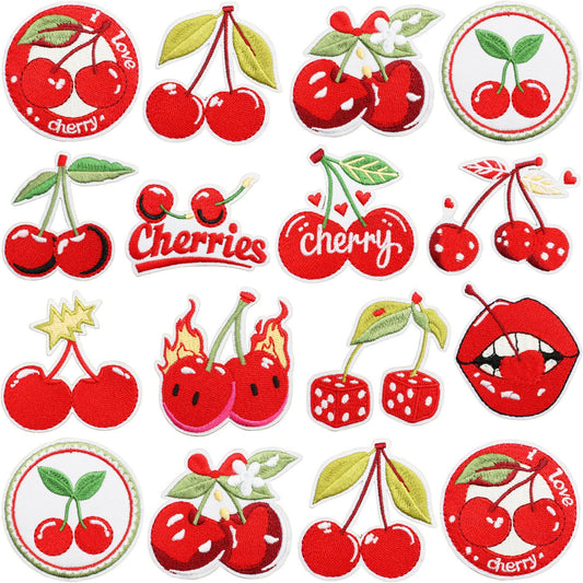 Iron-on Cute Cherry Embroidered Patch
