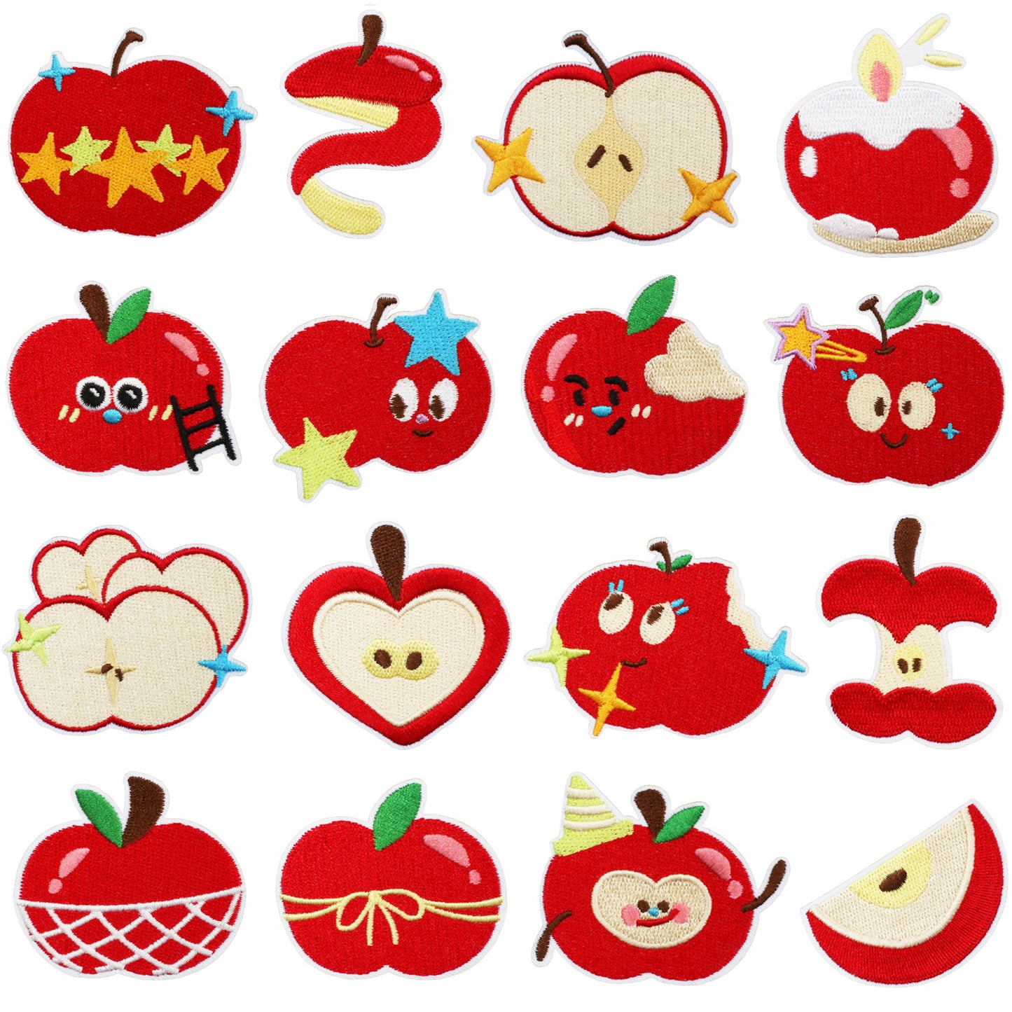 Iron-on Cute Apple Embroidered Patch