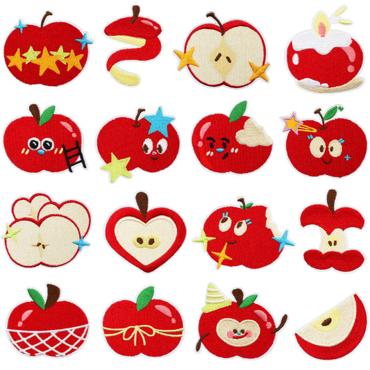 Iron-on Cute Apple Embroidered Patch