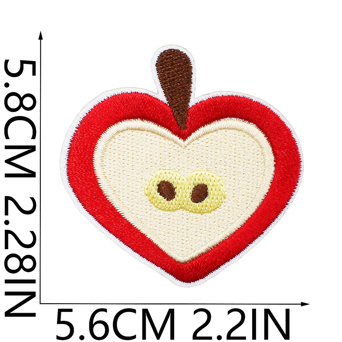 Iron-on Cute Apple Embroidered Patch