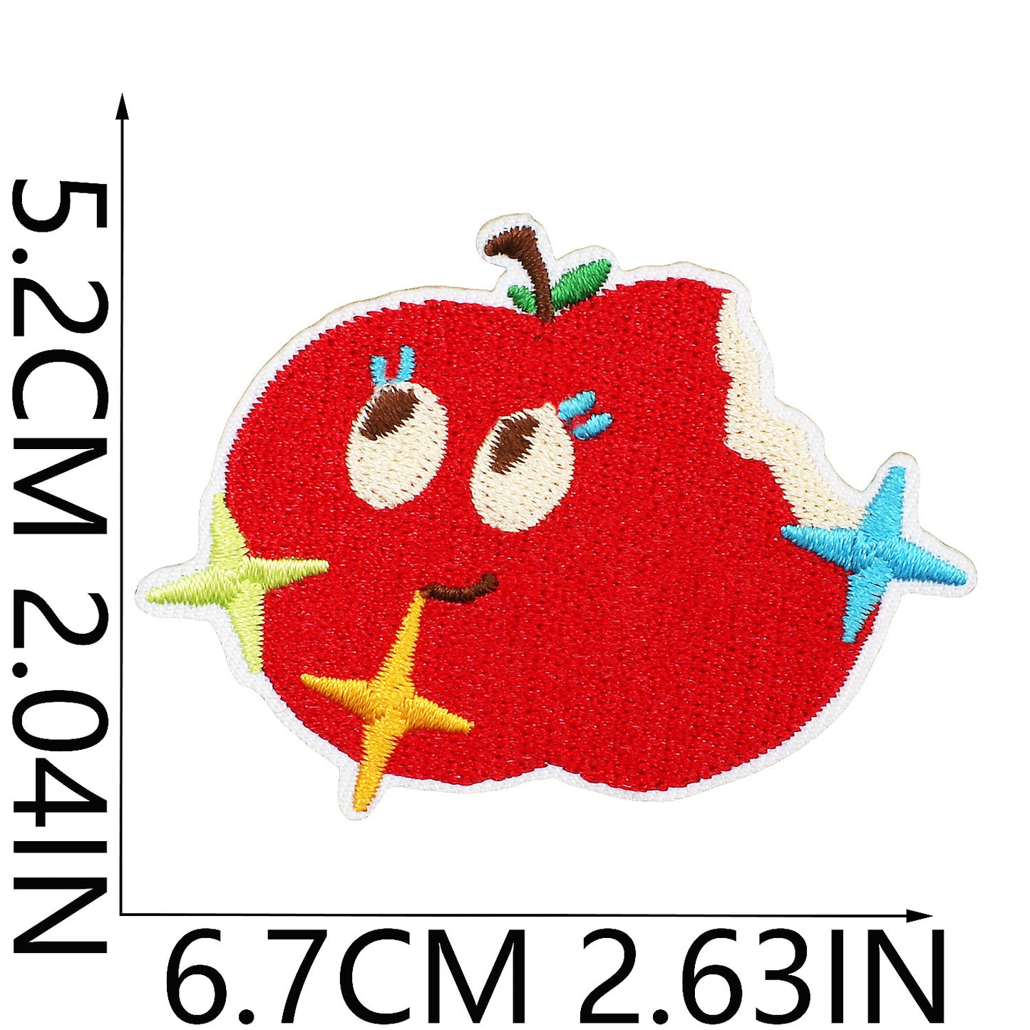 Iron-on Cute Apple Embroidered Patch