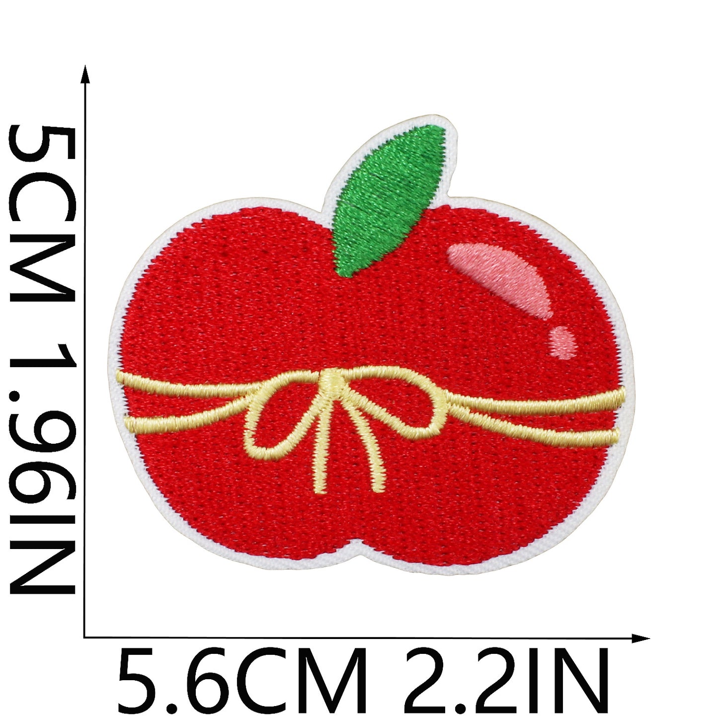Iron-on Cute Apple Embroidered Patch