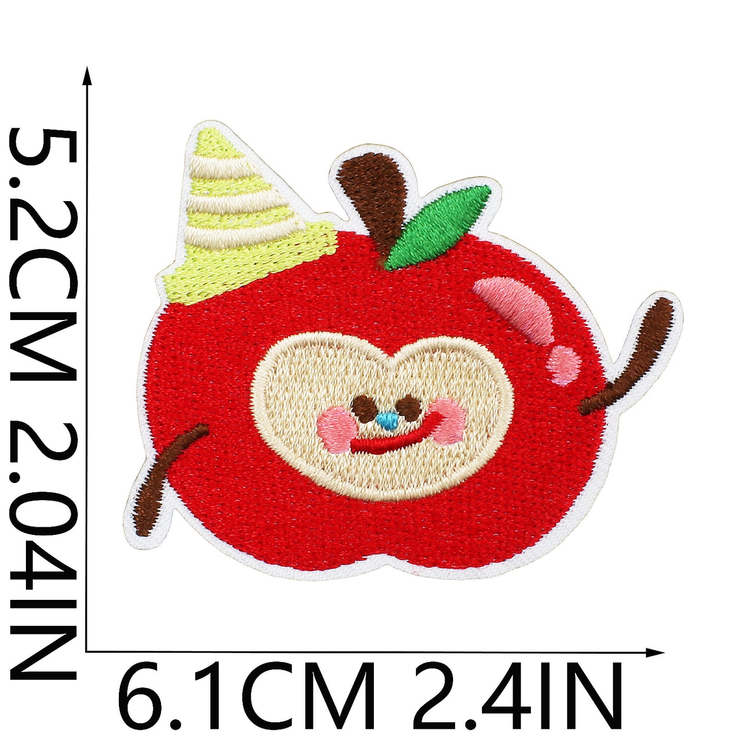 Iron-on Cute Apple Embroidered Patch