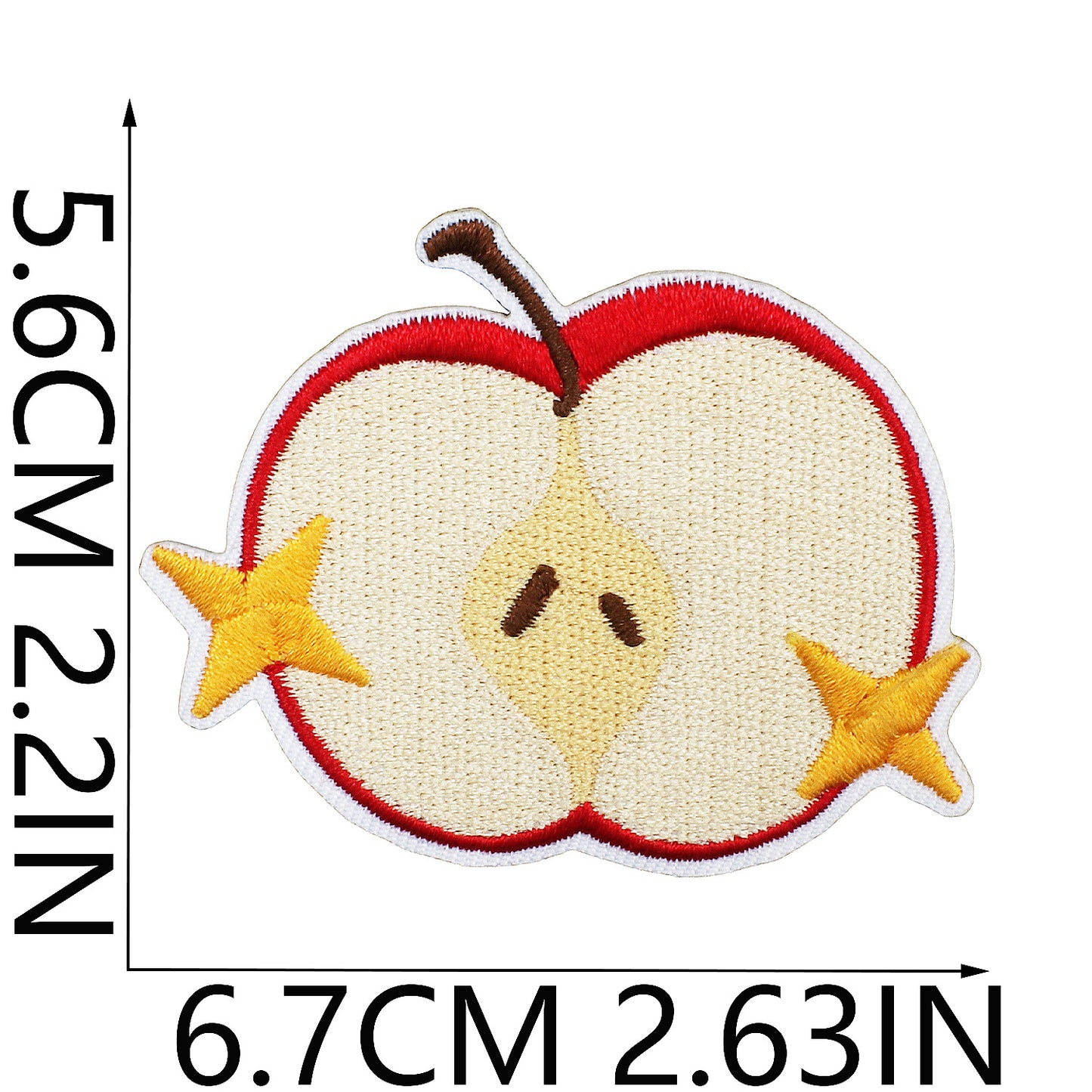Iron-on Cute Apple Embroidered Patch
