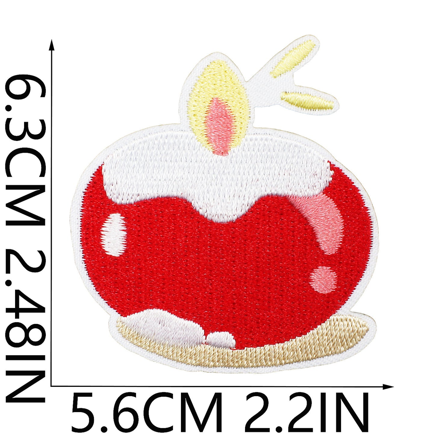 Iron-on Cute Apple Embroidered Patch