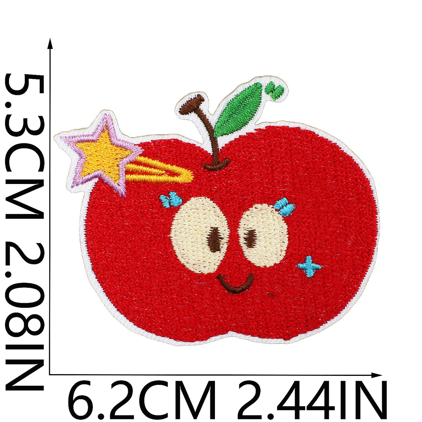 Iron-on Cute Apple Embroidered Patch