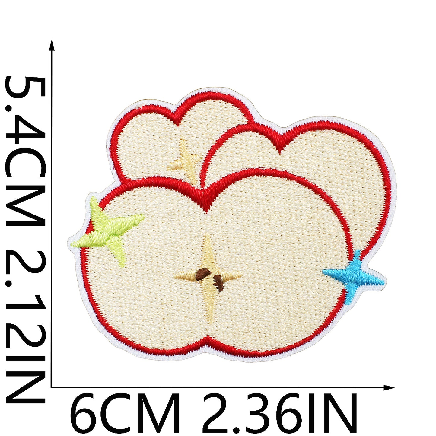 Iron-on Cute Apple Embroidered Patch