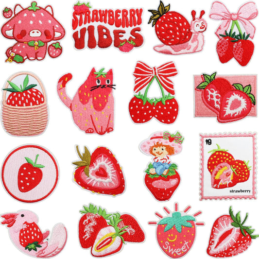 Iron-on Cute Strawberry Embroidered Patch