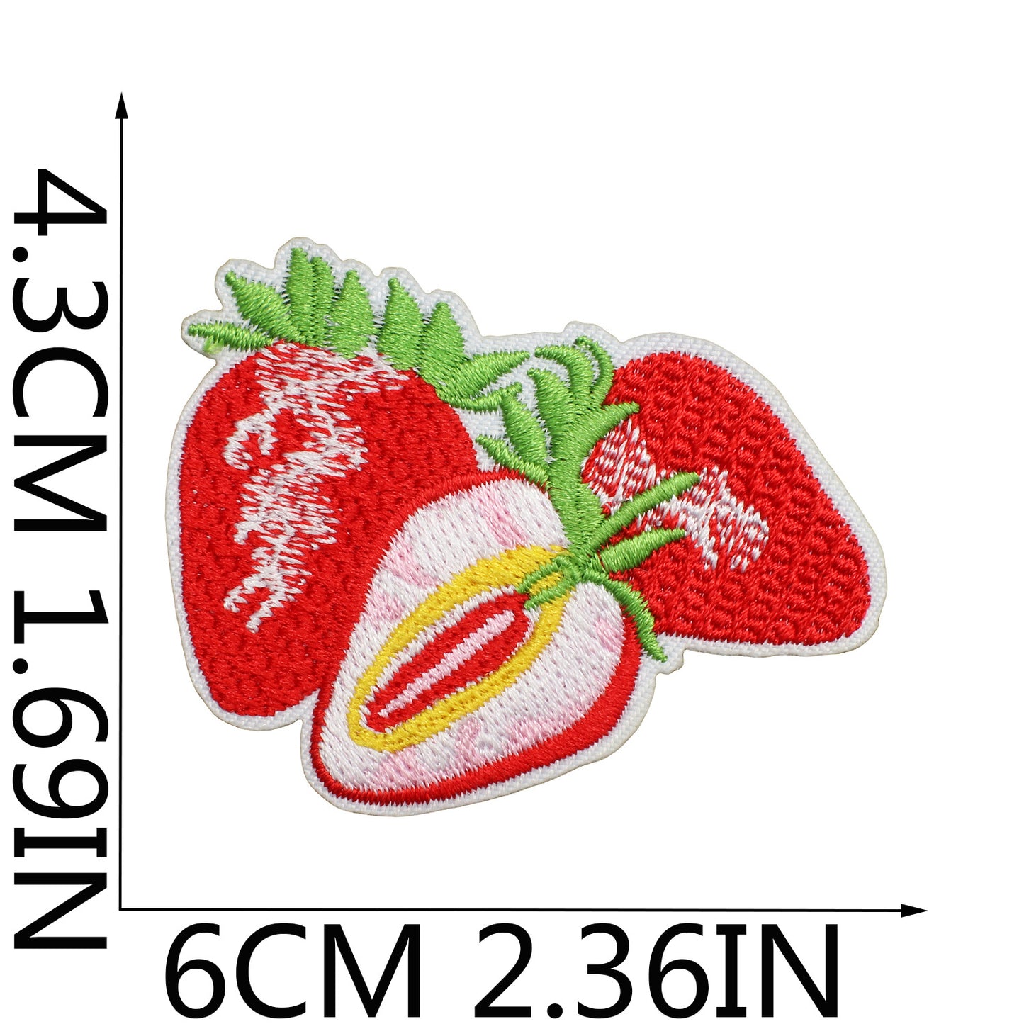 Iron-on Cute Strawberry Embroidered Patch