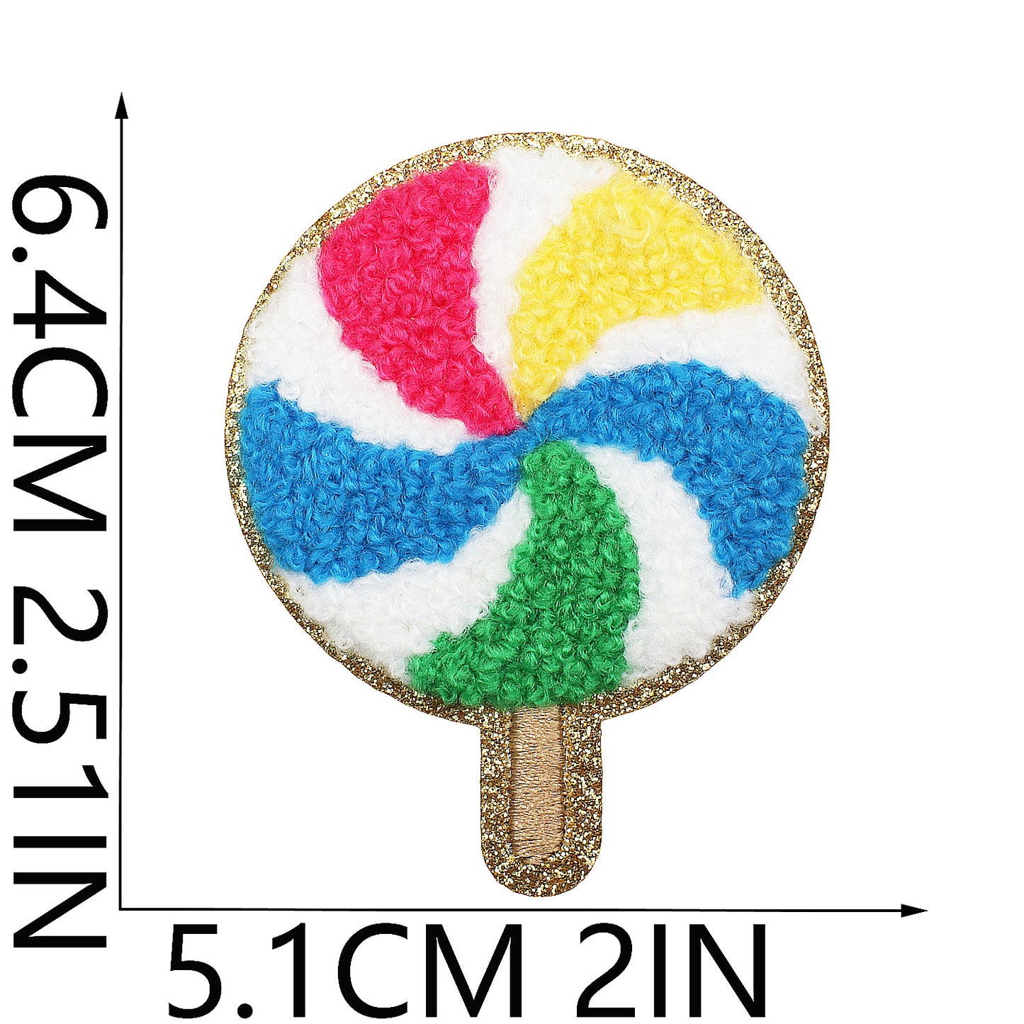Iron-on Cute Candy & Lollipop Chenille Embroidered Patch