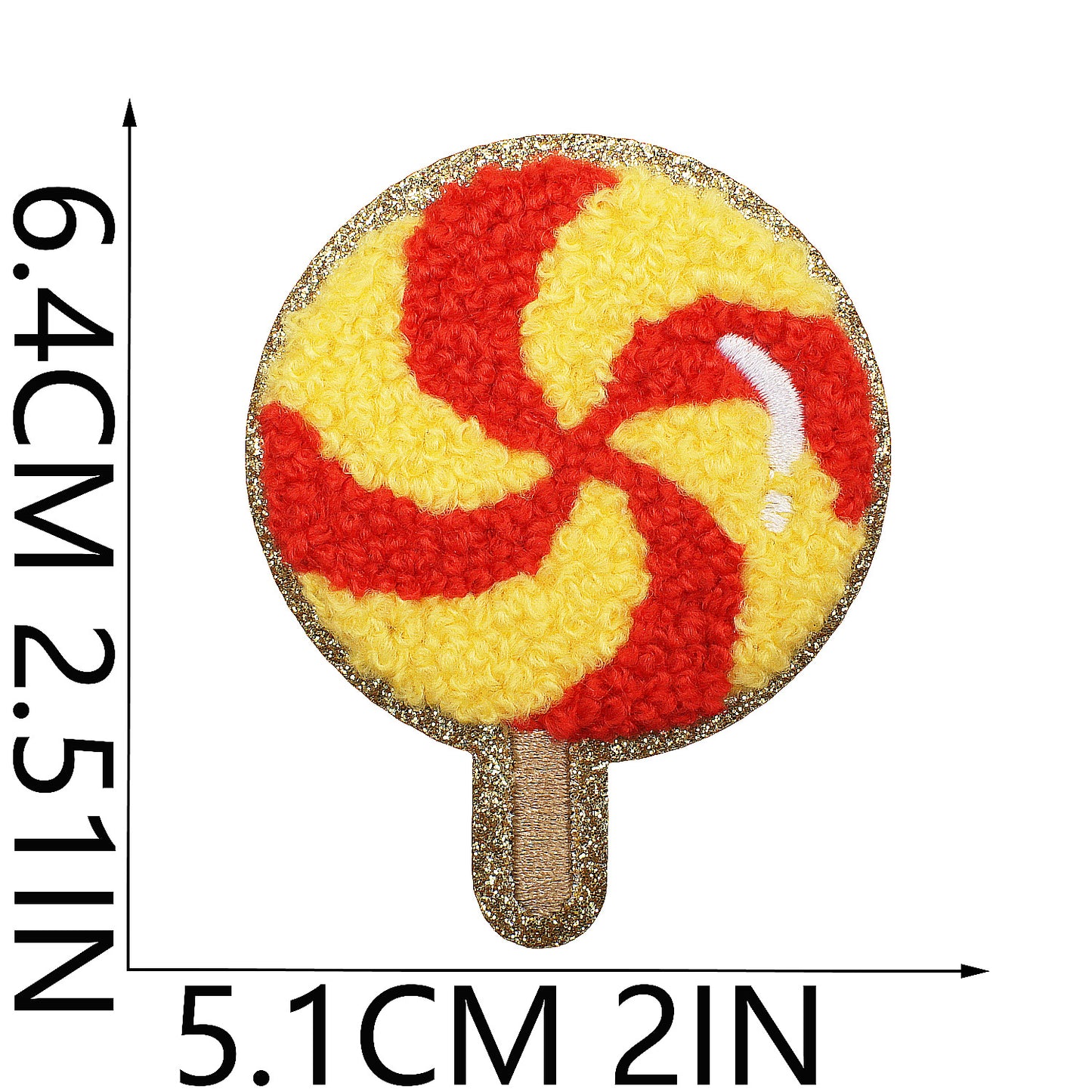 Iron-on Cute Candy & Lollipop Chenille Embroidered Patch