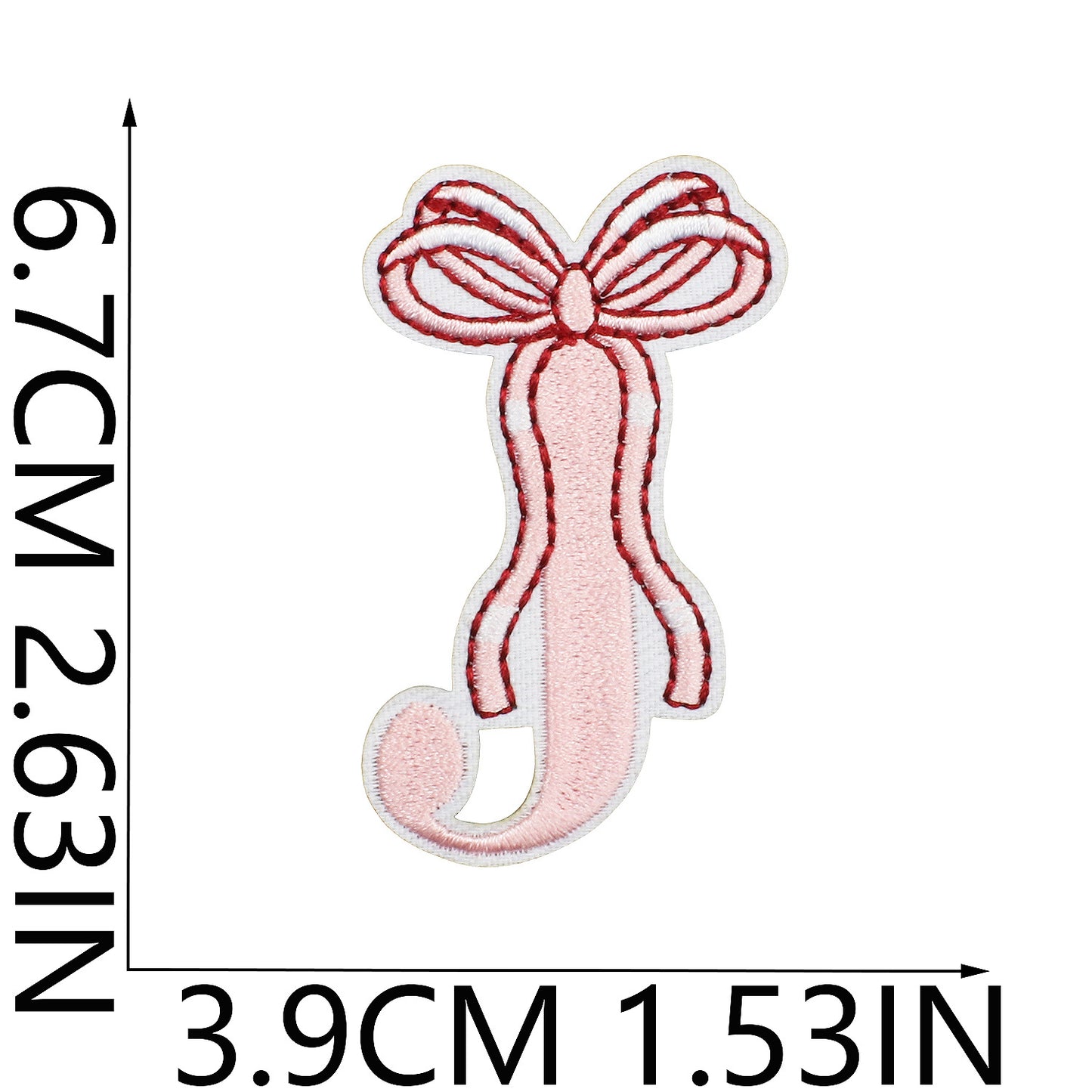 Cute Bow Embroidered Letter Patches A-Z | Iron-On Alphabet