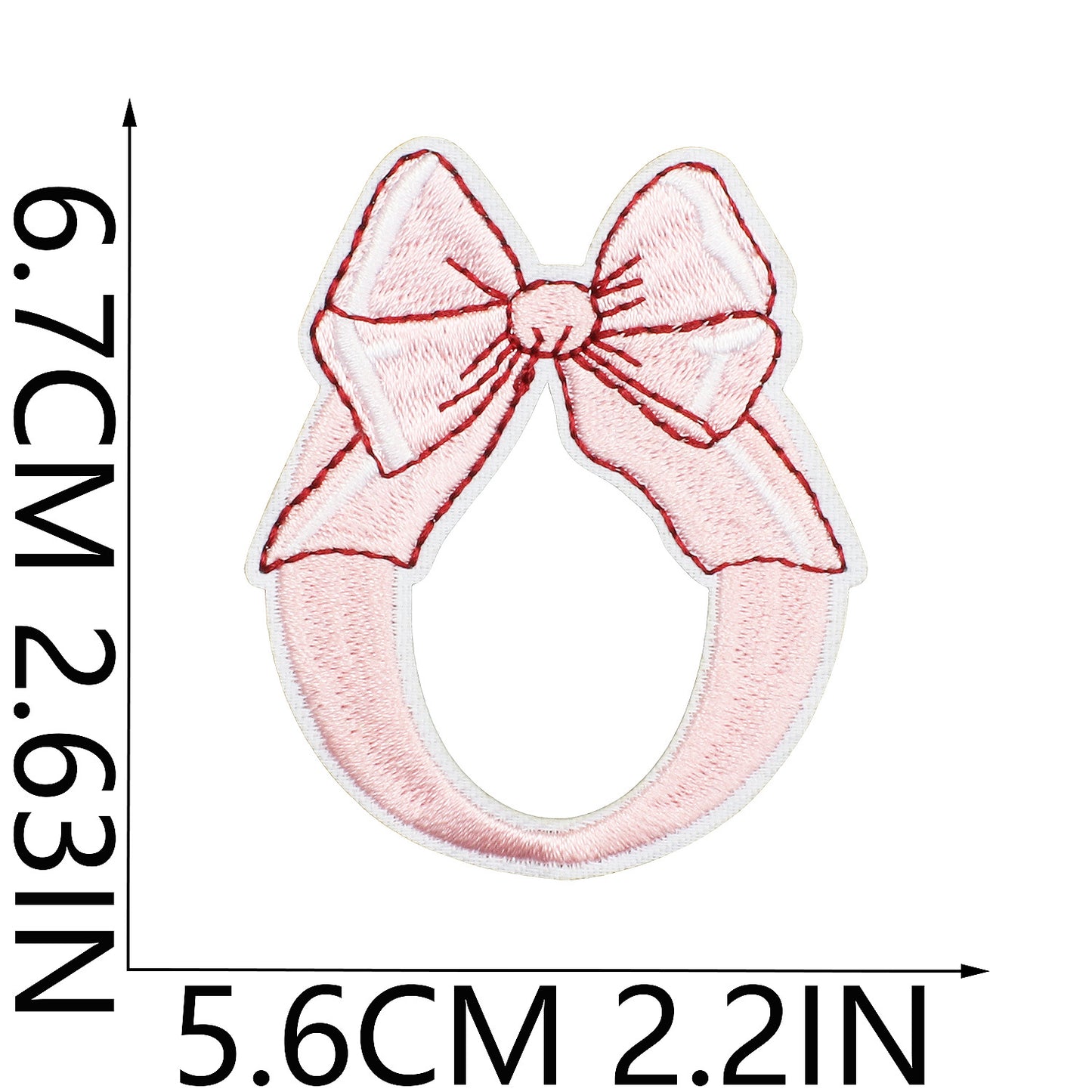 Cute Bow Embroidered Letter Patches A-Z | Iron-On Alphabet