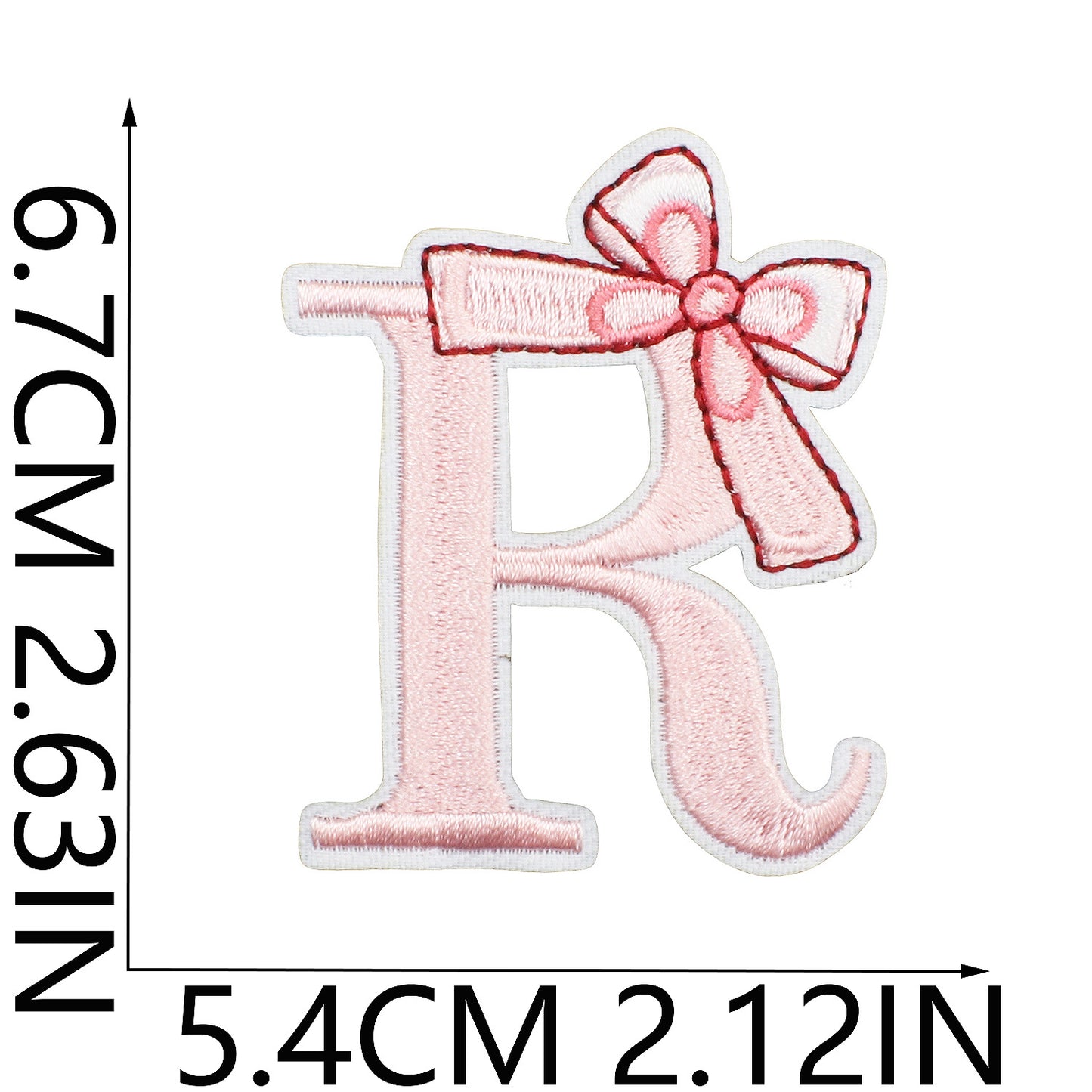 Cute Bow Embroidered Letter Patches A-Z | Iron-On Alphabet