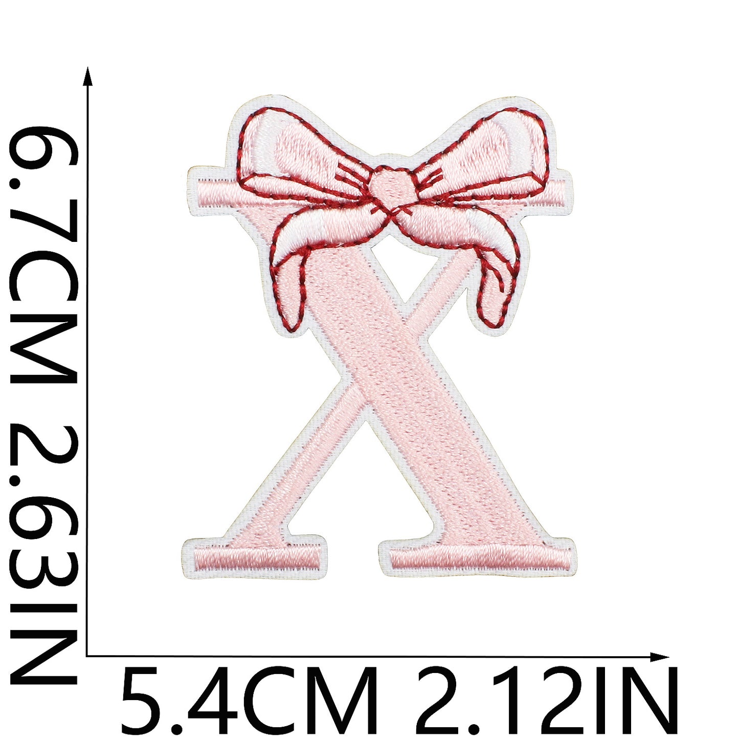 Cute Bow Embroidered Letter Patches A-Z | Iron-On Alphabet