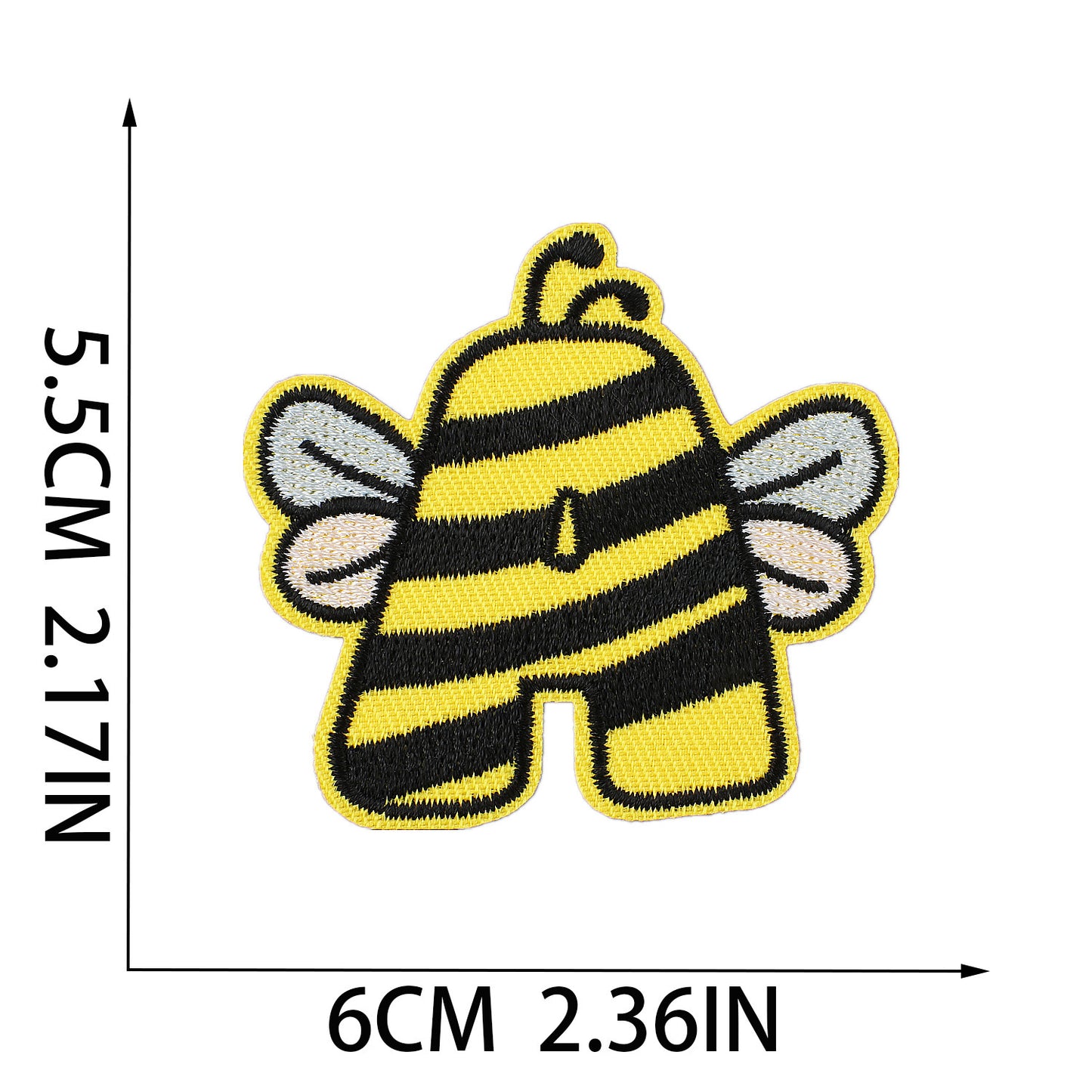 Cute Bee  Embroidered Letter Patches A-Z | Iron-On Alphabet