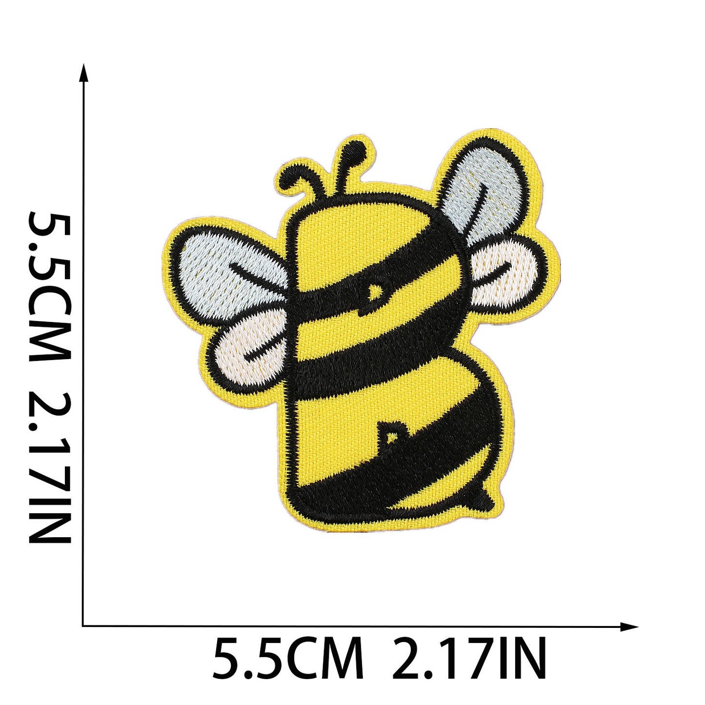 Cute Bee  Embroidered Letter Patches A-Z | Iron-On Alphabet