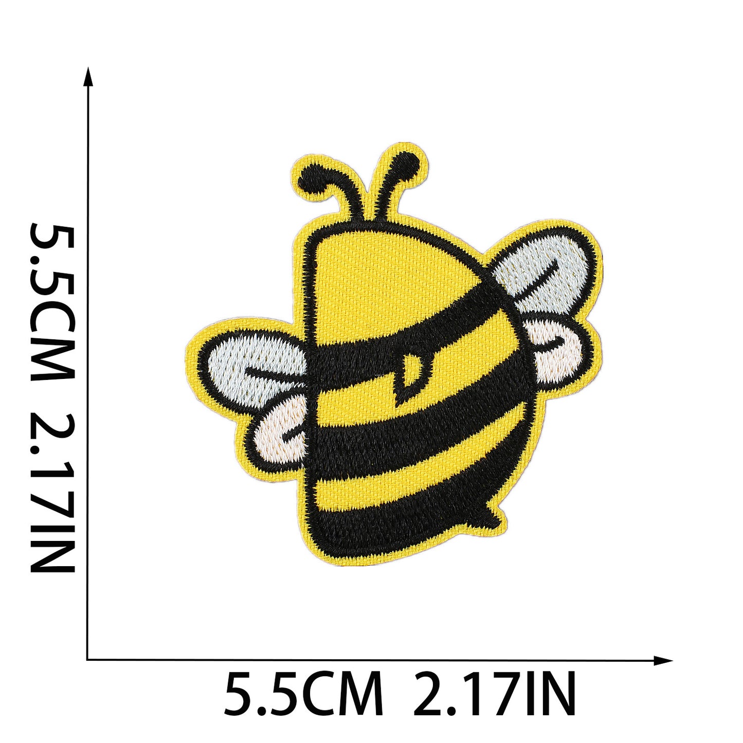 Cute Bee  Embroidered Letter Patches A-Z | Iron-On Alphabet
