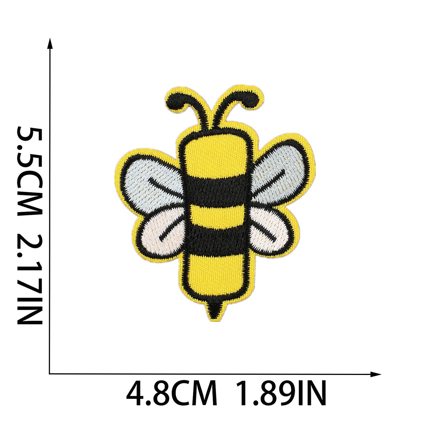 Cute Bee  Embroidered Letter Patches A-Z | Iron-On Alphabet