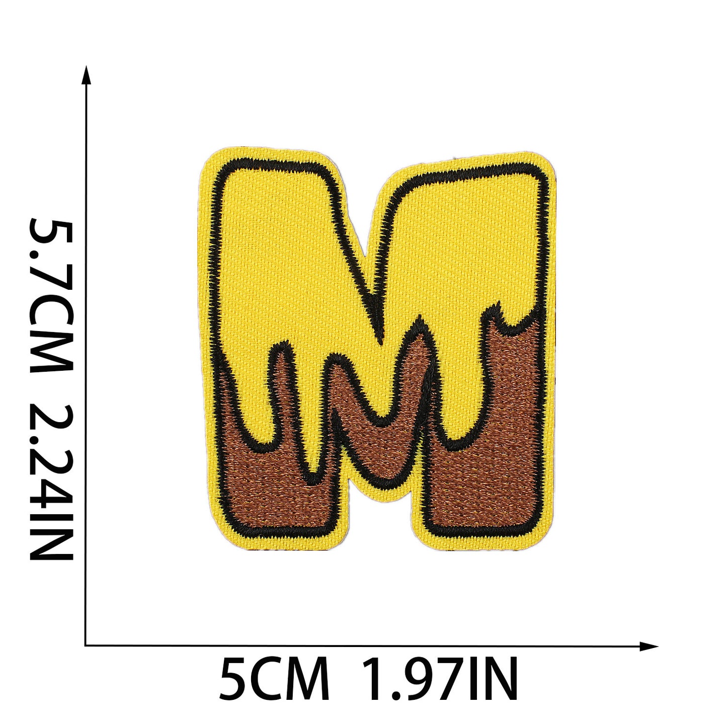 Cute Bee  Embroidered Letter Patches A-Z | Iron-On Alphabet