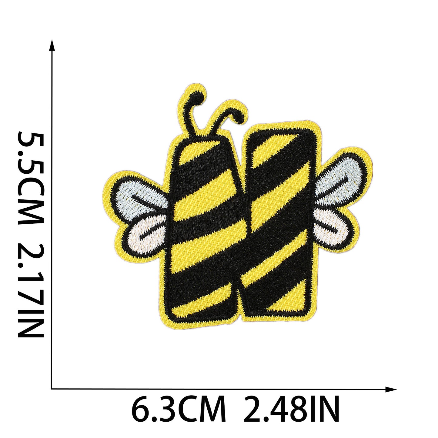 Cute Bee  Embroidered Letter Patches A-Z | Iron-On Alphabet