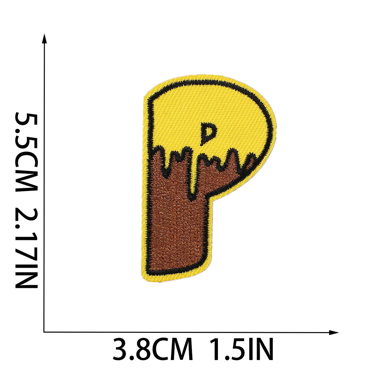 Cute Bee  Embroidered Letter Patches A-Z | Iron-On Alphabet