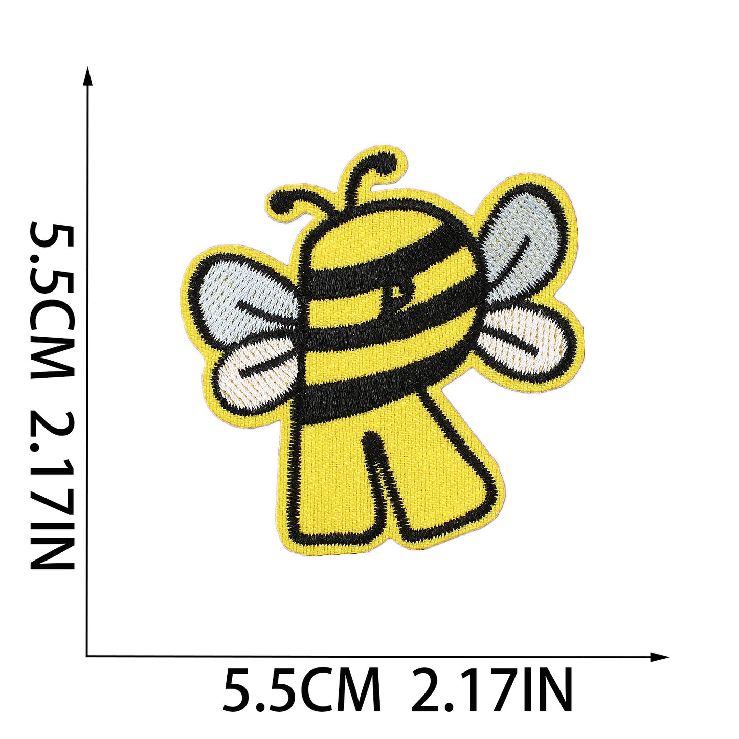 Cute Bee  Embroidered Letter Patches A-Z | Iron-On Alphabet