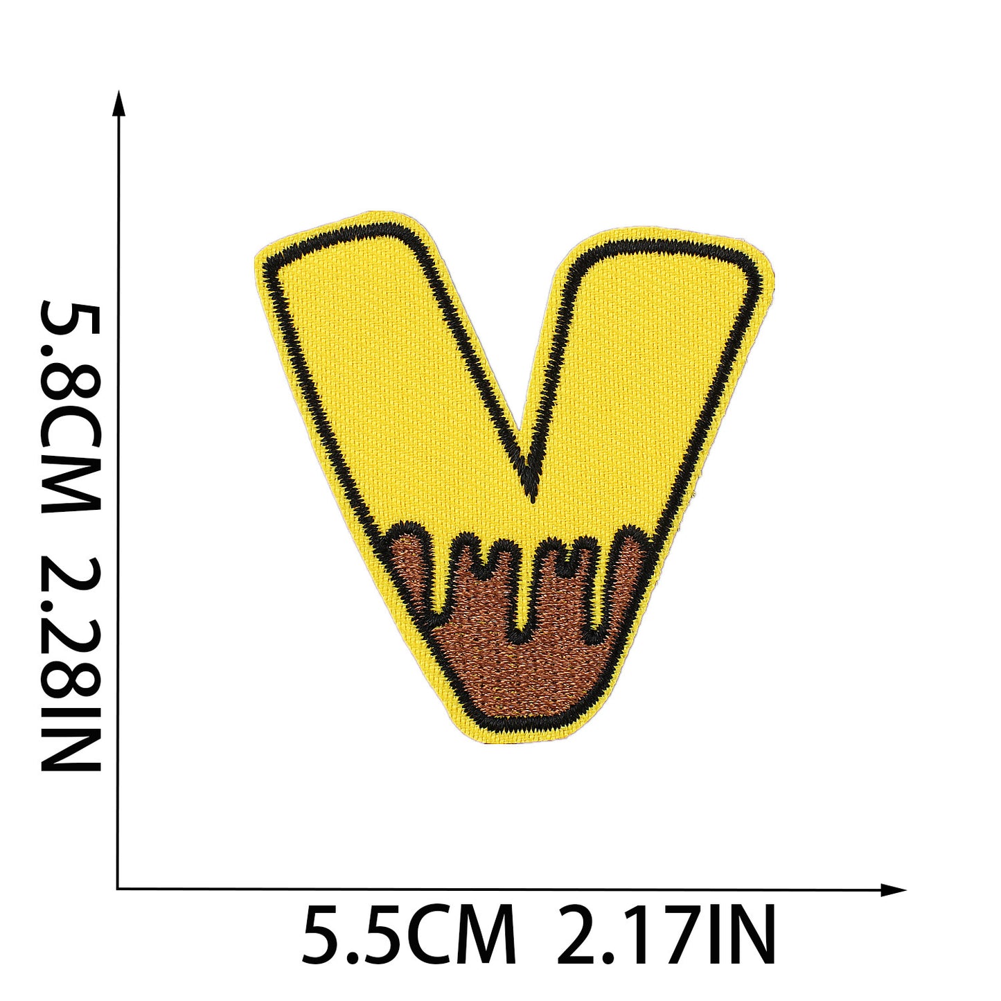 Cute Bee  Embroidered Letter Patches A-Z | Iron-On Alphabet