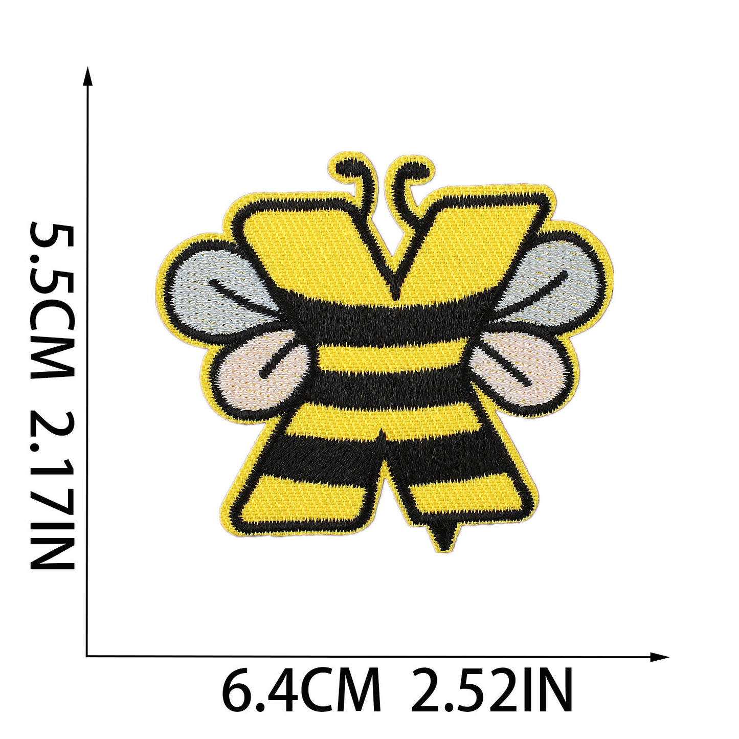 Cute Bee  Embroidered Letter Patches A-Z | Iron-On Alphabet
