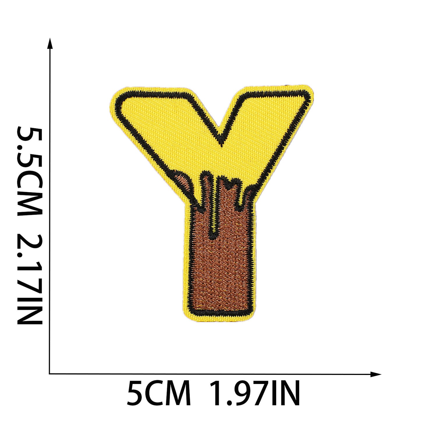 Cute Bee  Embroidered Letter Patches A-Z | Iron-On Alphabet