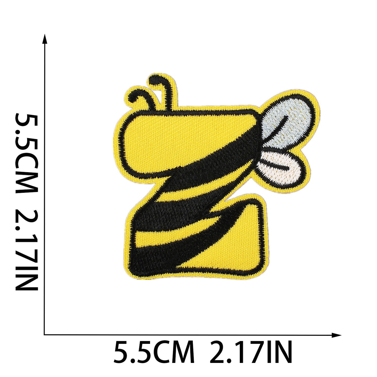 Cute Bee  Embroidered Letter Patches A-Z | Iron-On Alphabet