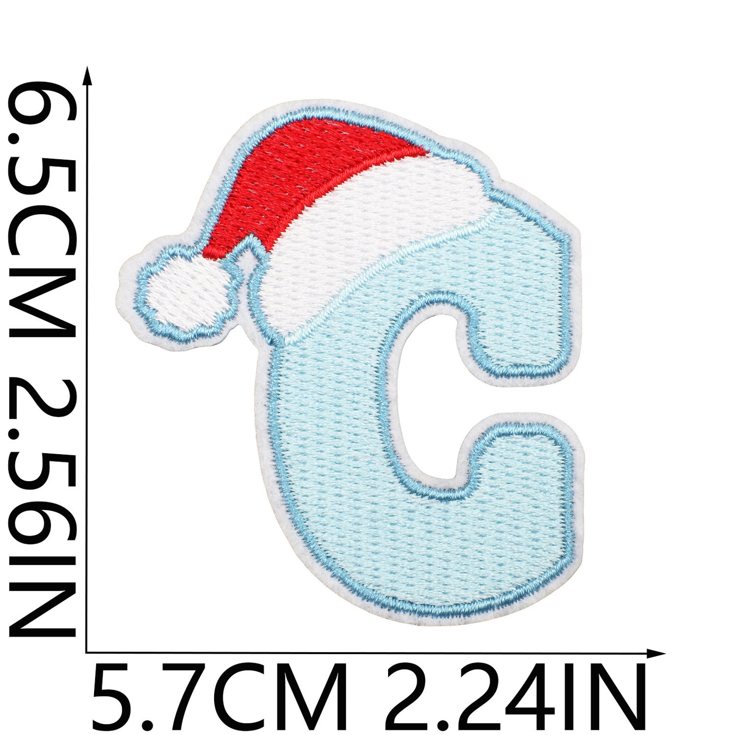 Winter Embroidered Letter Patches A-Z | Iron-On Alphabet