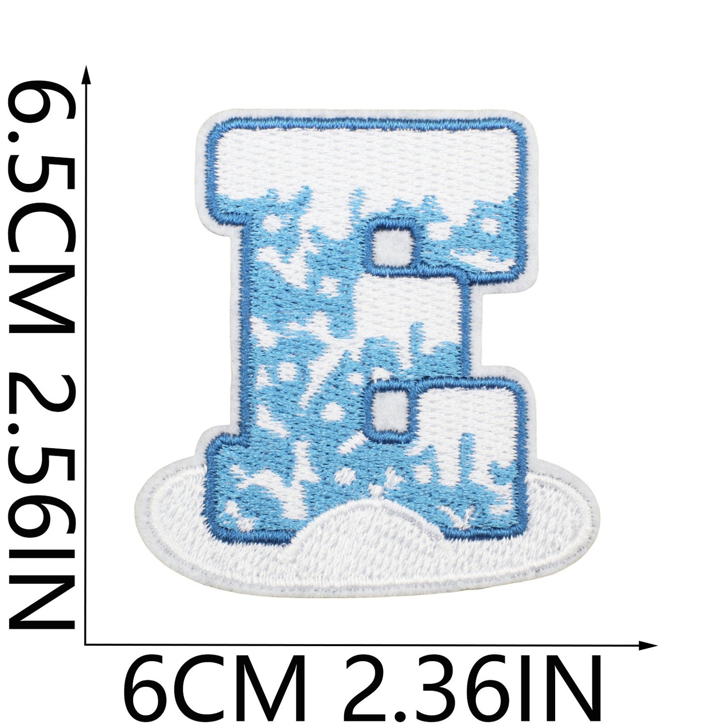 Winter Embroidered Letter Patches A-Z | Iron-On Alphabet