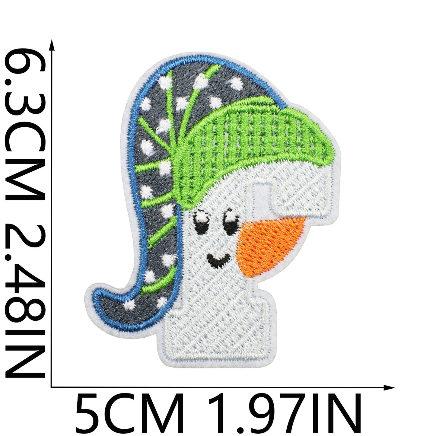 Winter Embroidered Letter Patches A-Z | Iron-On Alphabet