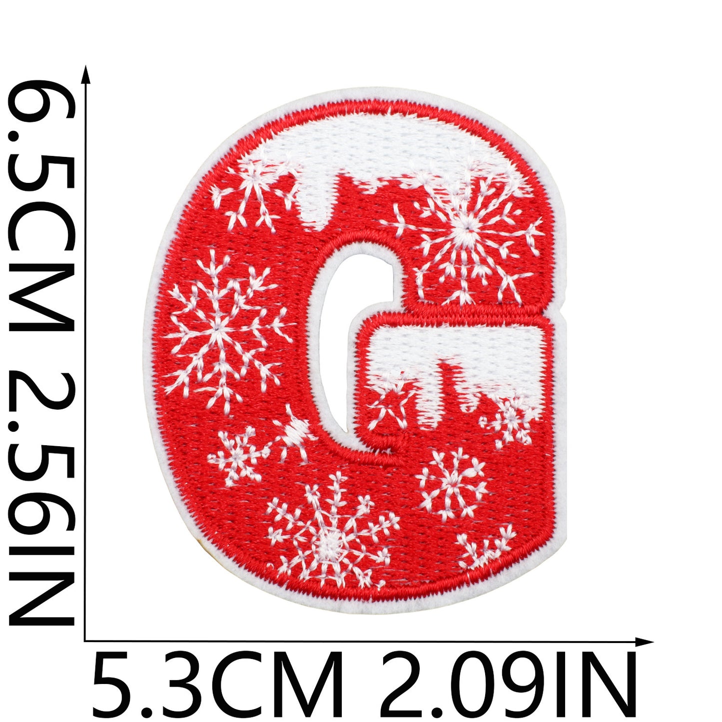 Winter Embroidered Letter Patches A-Z | Iron-On Alphabet
