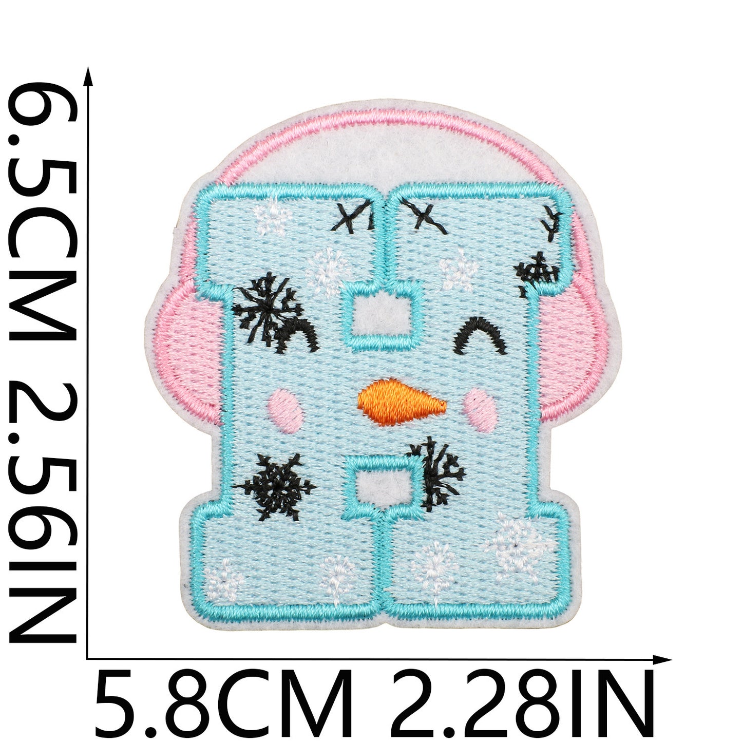Winter Embroidered Letter Patches A-Z | Iron-On Alphabet